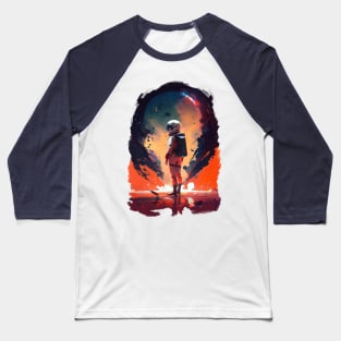 The Artistic Impressionist Astronaut - Retro Blast Baseball T-Shirt